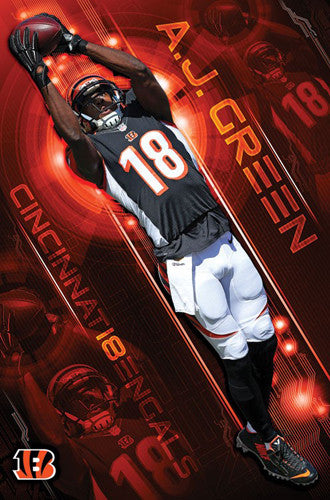 A.J. Green "Big-Time" Cincinnati Bengals NFL Action Wall Poster - Trends International