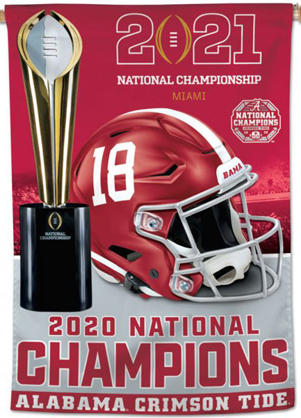 Alabama Crimson Tide 2020 NCAA Football Champions Official Wall BANNER Flag - Wincraft Inc.