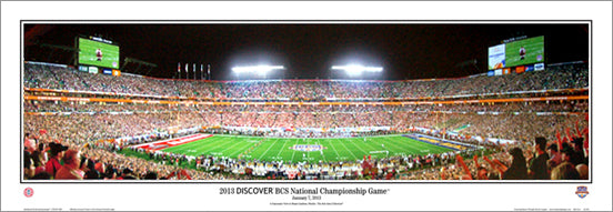 Alabama Crimson Tide BCS National Championship Game 2013 Panoramic Poster Print - E.I.