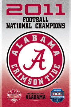 Alabama Crimson Tide 2011 NCAA Football National Champions Commemorative Poster