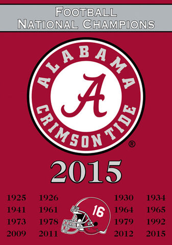 Alabama Crimson Tide 16-Time NCAA Football National Champions Commemorative Banner - BSI