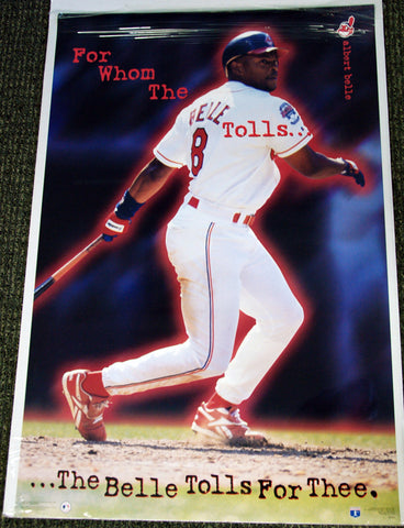 Albert Belle "For Whom The Belle Tolls" Cleveland Indians Vintage Original Poster - Costacos Brothers 1996