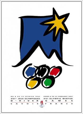 Albertville 1992 Winter Olympic Games Official Poster Reprint - Olympic Museum