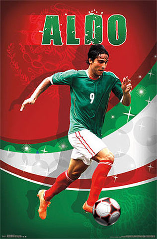 Aldo de Nigris "Brillo" Mexico Futbol 2014 Soccer Action Poster - Costacos Sports