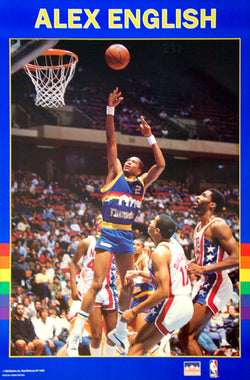 Alex English "Superstar" Denver Nuggets NBA Basketball Poster - Starline 1989