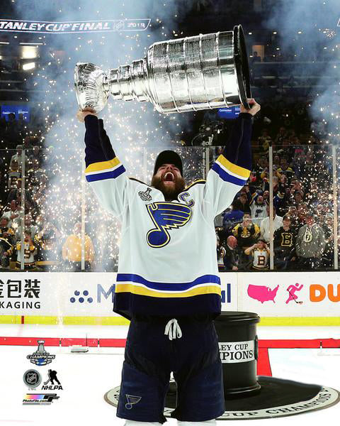 St. Louis Blues "Captain Hoists the Cup" (Alex Pietrangelo) 2019 Stanley Cup Champs Premium Poster Print - Photofile 16x20