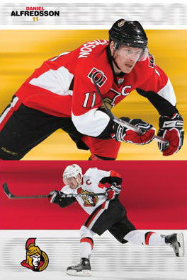 Daniel Alfredsson "Double Action" Ottawa Senators NHL Hockey Poster - Costacos 2008