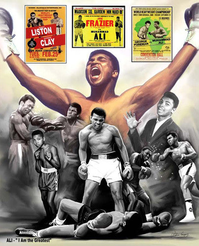 Muhammad Ali Lonsdale London Premium Poster Print - Pyramid