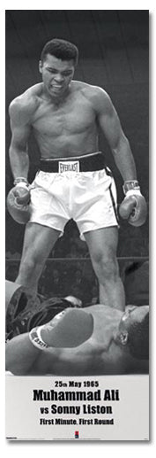 Muhammad Ali "Liston Knockout" (1966) HUGE Door-Sized Boxing Poster - Pyramid International