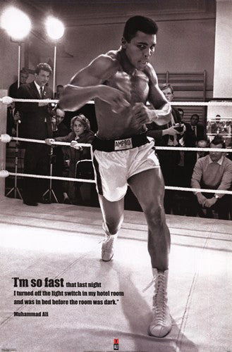 Muhammad Ali "I'm So Fast" (Training Ring 1966) Classic Boxing Poster - Pyramid Posters