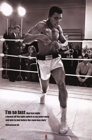 Muhammad Ali "I'm So Fast" (Training Ring 1966) Classic Boxing Poster - Pyramid Posters