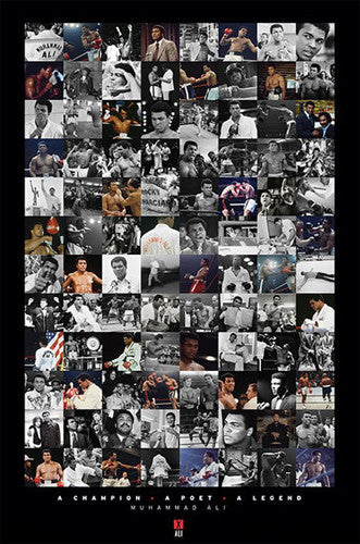 Muhammad Ali "96 Pics" Career Collage Boxing Poster - Pyramid International