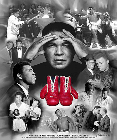 Muhammad Ali "Power, Magnetism, Personality" Boxing Poster Print - Wishum Gregory