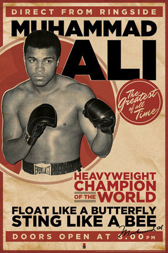 Muhammad Ali "Direct from Ringside" Boxing Poster - Pyramid 2011