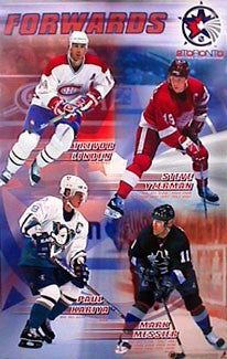 NHL All-Star Forwards 2000 Poster (Yzerman, Messier, Kariya, Linden) - T.I.L.