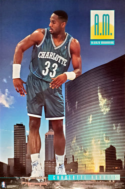 Alonzo Mourning "A.M." Charlotte Hornets NBA Action Poster - Costacos 1993