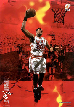 Alonzo Mourning "The Hot Zone" Miami Heat NBA Action Poster - Costacos 1996