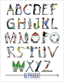 Alphabat Baseball Alphabet Poster by Doug Keith - Image Conscious