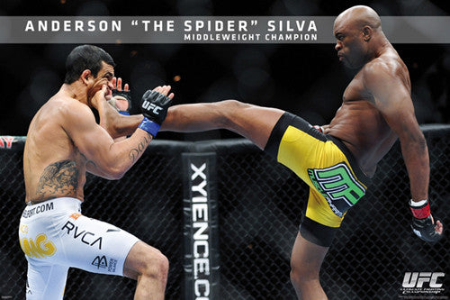 Anderson Silva "To the Face" UFC MMA Superstar Action Wall Poster - Pyramid America