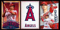 COMBO: Los Angeles Angels MLB Baseball 3-Poster Combo Set (Mike Trout, Ohtani, Team Logo Posters)