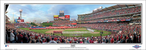 Los Angeles Angels "Opening Day" Angel Stadium Panoramic Poster Print - Everlasting 2015