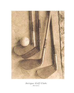 Golf Art "Antique Golf Clubs" Premium Poster Print - Modern Art Editions 1998
