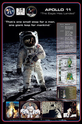 Apollo 11 (First Men on the Moon) Commemorative Poster - Pyramid 2009
