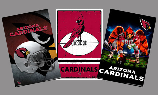 COMBO: Arizona Cardinals NFL Football Logo Theme Art 3-Poster Combo Set - Trends International