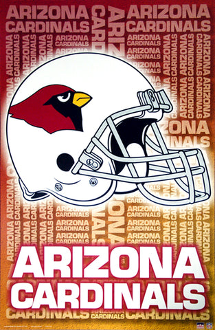 Arizona Cardinals Official NFL Football Team Logo Helmet Design Poster - Starline Inc.