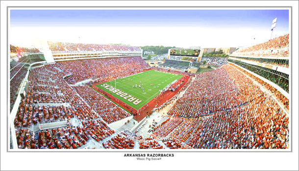 Arkansas Razorbacks NCAA Baseball Baum-Walker Stadium Panoramic Poster ...