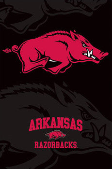 University of Arkansas Razorbacks "Storming Hog" Official Team Logo Poster - Costacos Sports