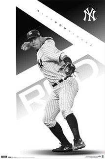 Alex Rodriguez "Black & White" New York Yankees Poster - Costacos 2010
