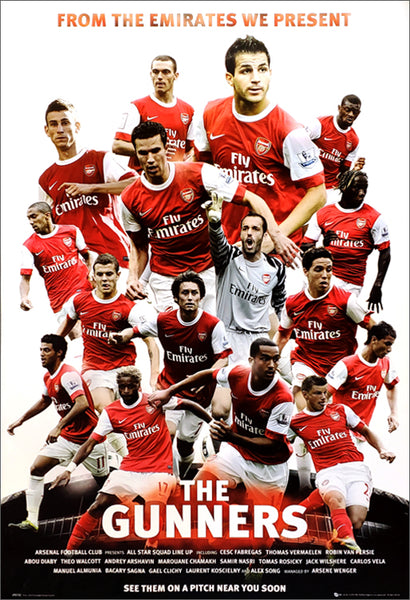 Arsenal FC "The Gunners" 2010/11 Team Theme EPL Football Soccer Poster - GB Eye (UK)