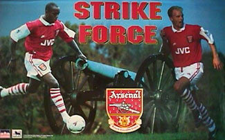 Arsenal FC "Strike Force" (Ian Wright, Dennis Bergkamp) Poster - Starline 1995