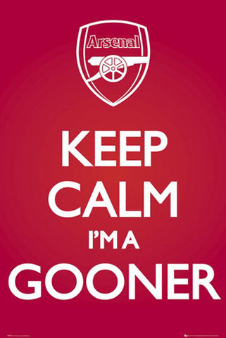 Arsenal FC "Keep Calm I'm A Gooner" EPL Football Team Theme Poster - GB Eye (UK)