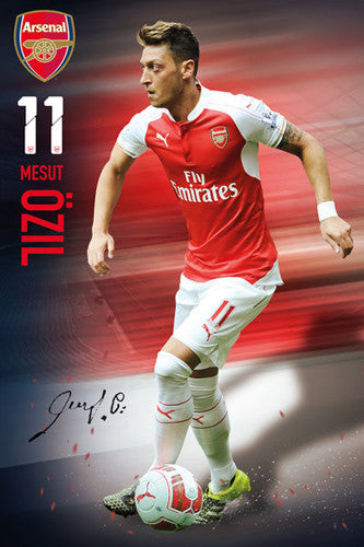 Mesut Ozil "Signature Series" Arsenal FC Official EPL Soccer Football Poster - GB Eye Inc.