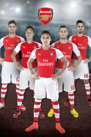 Arsenal FC "Big Five" (2014/15) Official EPL Soccer Poster - GB Eye (UK)