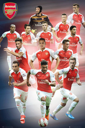 Arsenal FC "Superstars" (13 Players In Action) Official EPL Soccer Football Poster - GB Eye 2015/16