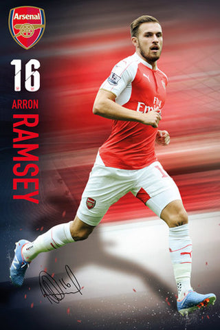 Aaron Ramsey "Signature Series" Arsenal FC Official EPL Soccer Football Poster - GB Eye 2015/16