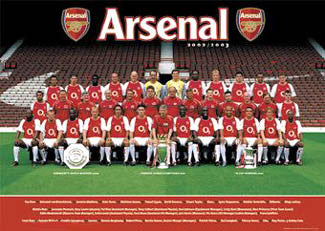 Arsenal FC Official EPL Team Portrait 2002/03 Poster - GB Posters