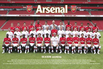 Arsenal FC Official Team Portrait 2008/09 Poster - GB Eye
