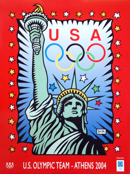 U.S. Olympic Team 2004 "Liberty" Poster by Burton Morris - Fine Art Ltd.