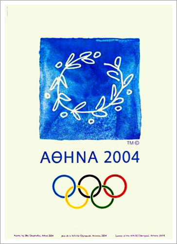 Athens Greece 2004 Summer Olympic Games Official Poster Reprint - Olympic Museum