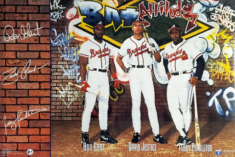 Atlanta Braves Bat Attitude Poster (Ron Gant, David Justice