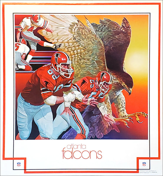 Atlanta Falcons 1979 Theme Art Poster by Chuck Ren - DAMAC Inc.