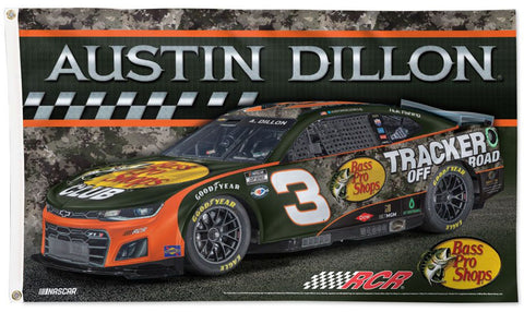 Austin Dillon NASCAR Bass Pro Shops #3 Official HUGE 3'x5' Deluxe-Edition FLAG - Wincraft 2023