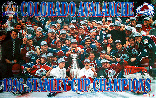 Vintage 90's Colorado Avalanche 1996 Stanley Cup Champions