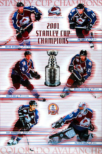 Colorado Avalanche 2001 Stanley Cup Champions Commemorative Poster - Costacos