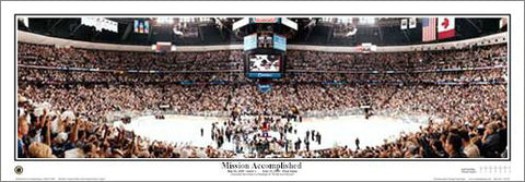 Colorado Avalanche "Mission Accomplished" 2001 Stanley Cup Champs Panoramic Poster - E.I.