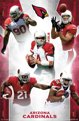 Arizona Cardinals "Five Stars" (2012) NFL Action Poster - Costacos Sports